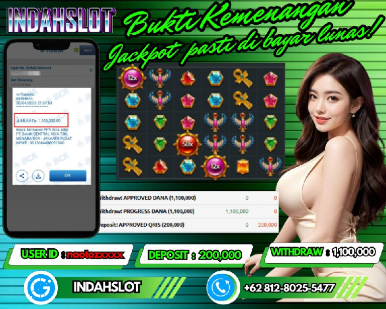INDAHSLOT JACKPOT Pyramid Bonanza Rp.1.100,000,- LUNAS!!