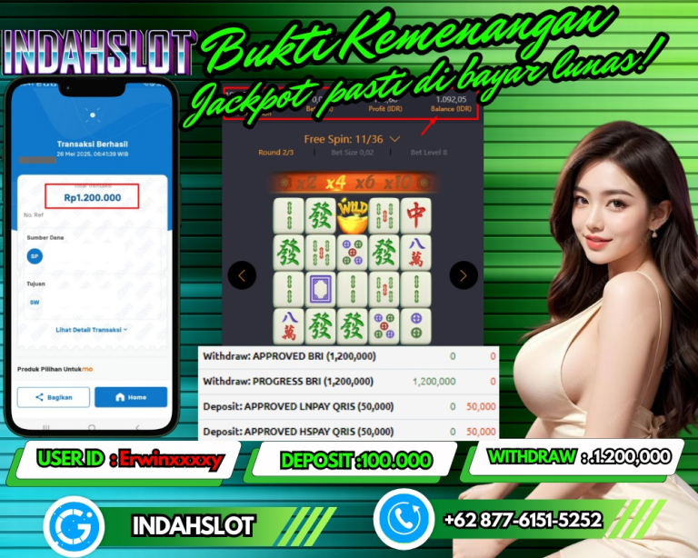 INDAHSLOT JACKPOT MAHJONG WAYS 1 Rp.1.200,000,- LUNAS!!