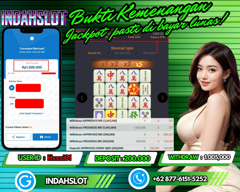 INDAHSLOT JACKPOT MAHJONG WAYS 1 Rp.1.005,000,- LUNAS!!