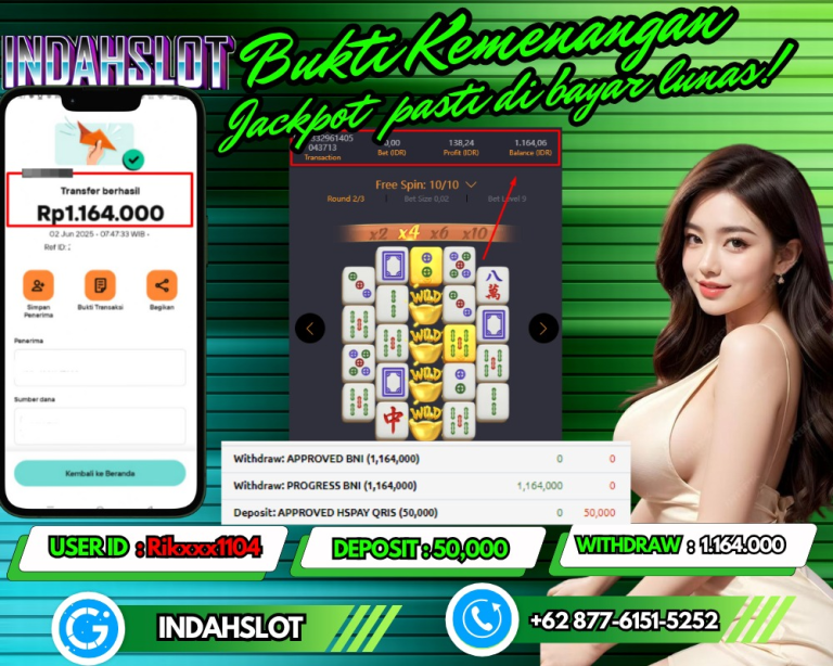 INDAHSLOT JACKPOT MAHJONG WAYS 2 Rp.1.164,000,- LUNAS!!