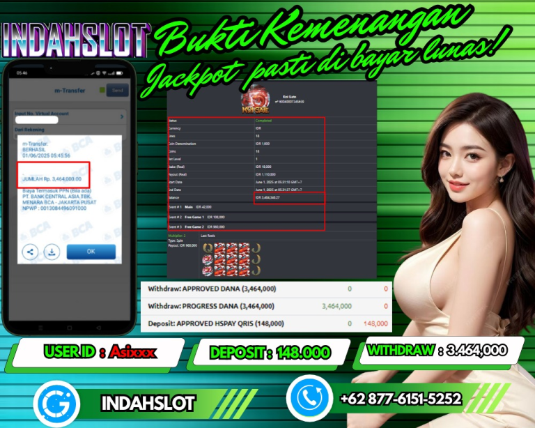 INDAHSLOT JACKPOT KOI GATE Rp.3.464,000,- LUNAS!!