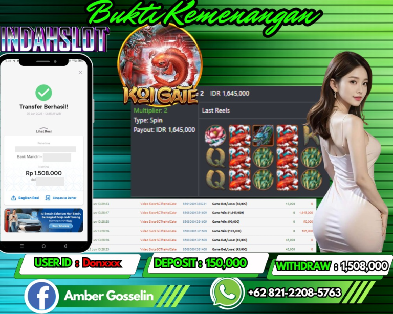 INDAHSLOT JACKPOT KOI GATE Rp.1,508,000,- LUNAS!!